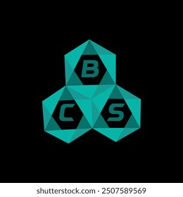 Logotipo minimalista creativo de la letra de BCS. Diseño de logotipo de letra de alfabeto de iniciales de Vector únicas de BCS
