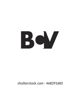 BCV Logo. Vector Graphic Branding Letter Element. White Background