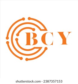 Diseño de letras BCY. Diseño del logotipo de la tecnología de letras BCY sobre fondo blanco. Diseño del logotipo BCY Monogram para emprendedores y empresas.