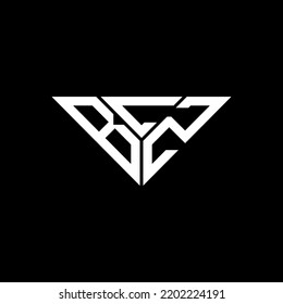 BCZ letter logo creative design with vector graphic, BCZ simple and modern logo in triangle shape.