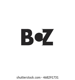 BCZ Logo. Vector Graphic Branding Letter Element. White Background