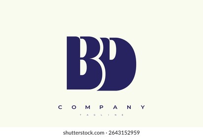 BD Abstract Geometric Logo Design. Modern and elegant logo design with simplistic typography elements, showcasing branding excellence.