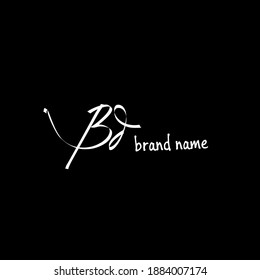 Bd B d Initial Handwriting or Handwritten Logo for Identity. Logo with Signature and Hand Drawn Style.