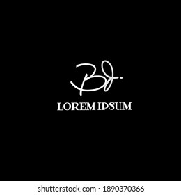 BD B D Initial handwriting creative fashion elegant design logo Sign Symbol template vector icon