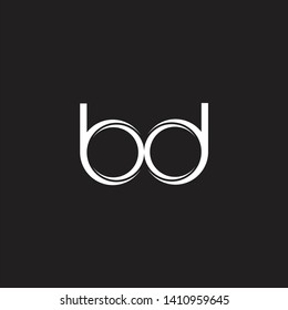 bd b d logo Initial Letter Split Lowercase Monogram Logo Black Background