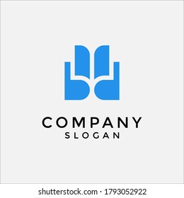 BD or BB book lettermark logo. editable and easy to custom