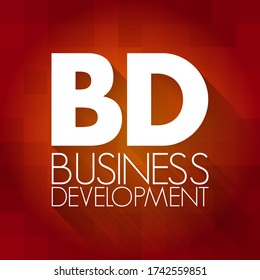 BD - Business Development entails tasks and processes to develop and implement growth opportunities within and between organizations, acronym concept background