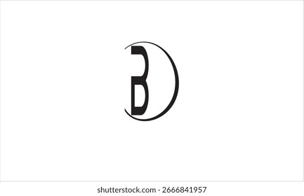 BD, DB LETRA ABSTRATA LOGOTIPO MONOGRAMA