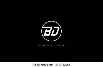 BD, DB alphabet letters logo monogram
