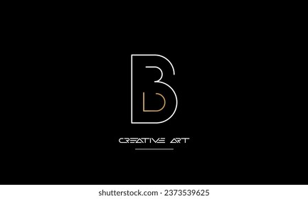 BD, DB, B, D abstract letters logo monogram
