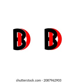 Bd db b d initial letter logo