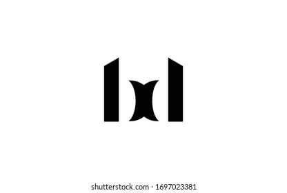 bd or db and b or d Letter Initial Logo Design, Vector Template 