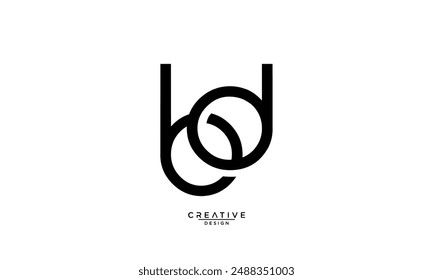 BD, DB, D, B, Abstract Letters Logo Monogram