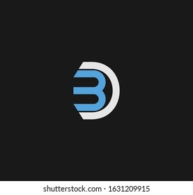 BD or DB font designs for logo and icons