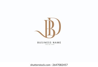 BD, DB, Initial monogram letter alphabet logo