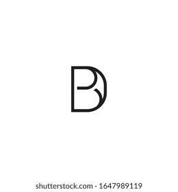 Vector de diseño del logotipo de la letra BD DB.
