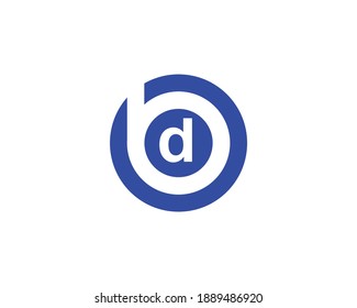 PLANTILLA DE VECTOR DE DISEÑO DE LOGOTIPO DE LA CARTA BD BD