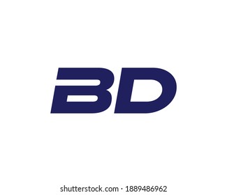 BD DB LETTER LOGO DESIGN VECTOR TEMPLATE