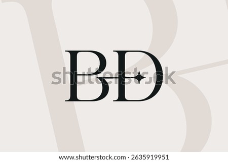 BD or DB letter logo icon design. Classic style luxury initials monogram.