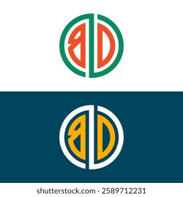 BD DB letter logo set design
