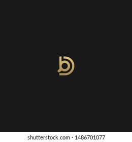 BD DB unique and exclusive gold black logo with initials