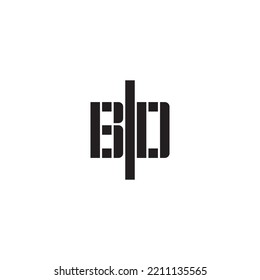 BD geometric bold concept in high quality professional design that will print well across any print media
