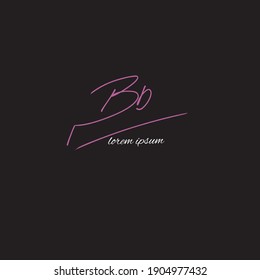 bd handwritten logo for identity