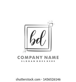 BD Initial beauty monogram logo vector