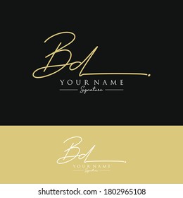 BD Initial letter handwriting and signature logo.