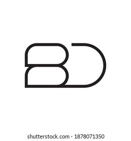 Bd Initial Letter Vector Logo Stock Vector (Royalty Free) 1878071350 ...