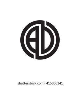 BD initial letters linked circle monogram logo