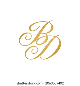 BD initial logo design vektor stock