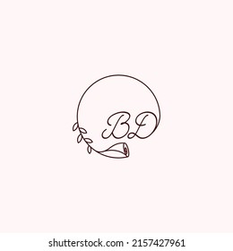 BD initial logo letters in high quality professional design that will print well across any print media