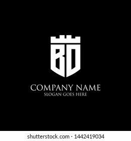 BD initial shield logo design Inspiration, crown royal logo template - easy to used for your logo