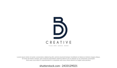 BD iniciales Carta Logo diseño vector inspiración.