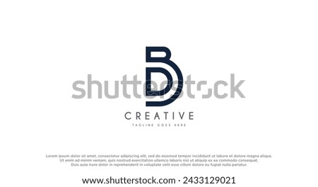 BD initials Letter Logo design vector inspiration.