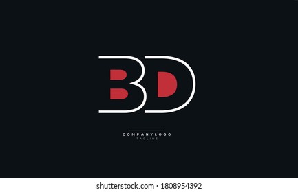 BD Letter Business Logo Design Alphabet Icon Vector Symbol