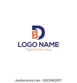 BD letter Logo Design, Letter Logo