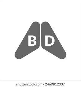Diseño del logotipo de la letra BD sobre fondo blanco. Diseño moderno creativo del logotipo de la letra de BD. Diseño de Vector.
Letras BD, BD logo Plantilla de Vector. 