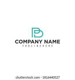 The BD letter logo design is simple and elegant, perfect for all business concepts