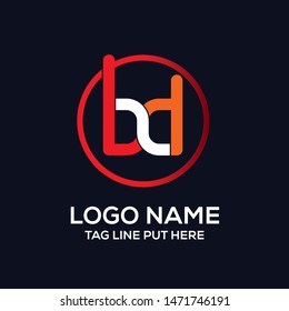 BD Letter logo design template