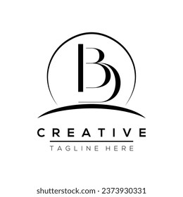Elementos de plantilla de diseño de logotipo de letras BD. Logo del vector de letra BD.