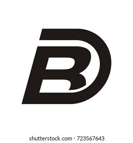 BD letter logo design template vector