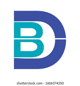 BD LETTER LOGO DESING TEMPLATE VECTOR