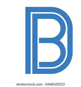 bd letter logo illustration design