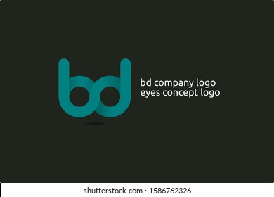 bd letter logo. mask logo. head horned logo.