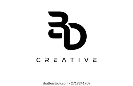 BD Letter Monogram Logo for Modern Creative Brand Identity
