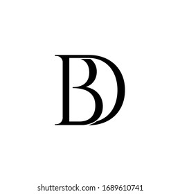 Bd Letter Original Monogram Logo Design Stock Vector (Royalty Free ...