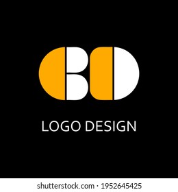 bd letter for simple logo design