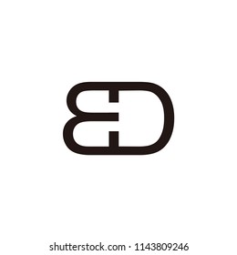 bd letter vector logo